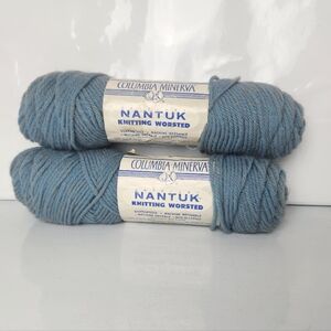 Columbia Minerva Nantuk Knitting Worsted 100% Orlon Acrylic - 5225 BLUE HEATHER